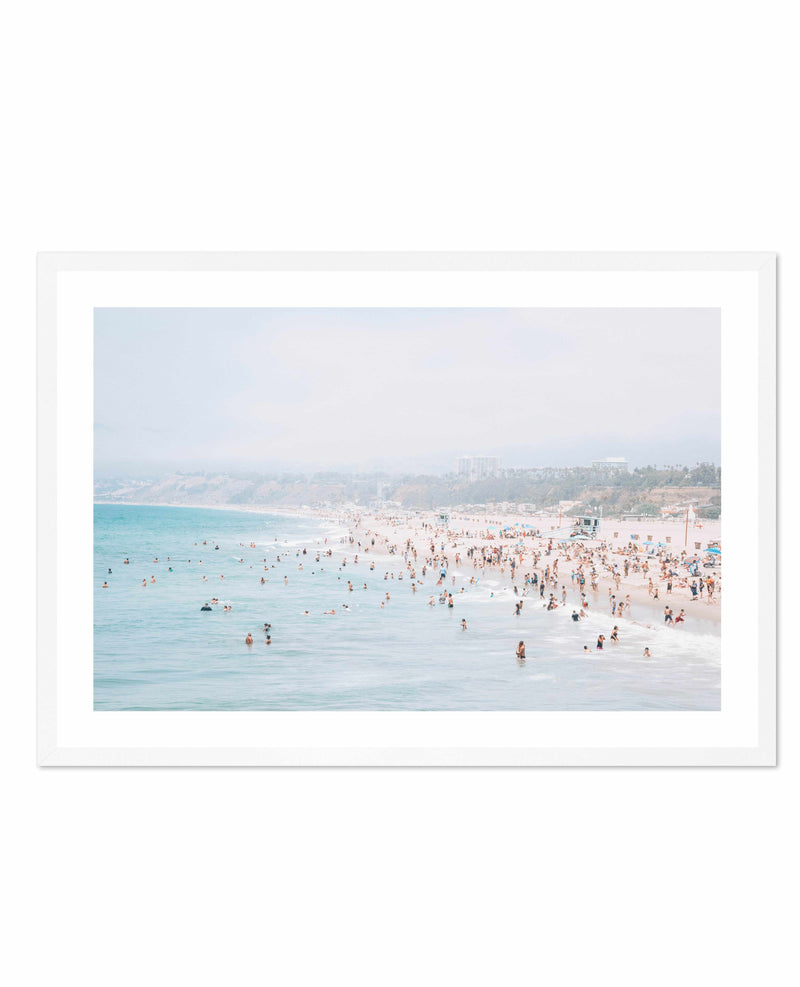Santa Monica Beach | LS Art Print-PRINT-Olive et Oriel-Olive et Oriel-A4 | 8.3" x 11.7" | 21 x 29.7cm-White-With White Border-Buy-Australian-Art-Prints-Online-with-Olive-et-Oriel-Your-Artwork-Specialists-Austrailia-Decorate-With-Coastal-Photo-Wall-Art-Prints-From-Our-Beach-House-Artwork-Collection-Fine-Poster-and-Framed-Artwork