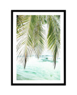 Seaside Palm Art Print-PRINT-Olive et Oriel-Olive et Oriel-A5 | 5.8" x 8.3" | 14.8 x 21cm-Black-With White Border-Buy-Australian-Art-Prints-Online-with-Olive-et-Oriel-Your-Artwork-Specialists-Austrailia-Decorate-With-Coastal-Photo-Wall-Art-Prints-From-Our-Beach-House-Artwork-Collection-Fine-Poster-and-Framed-Artwork