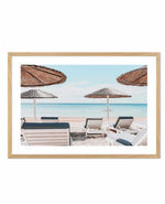 Super Paradise Beach | Mykonos LS Art Print-Shop Greece Wall Art Prints Online with Olive et Oriel - Our collection of Greek Islands art prints offer unique wall art including blue domes of Santorini in Oia, mediterranean sea prints and incredible posters from Milos and other Greece landscape photography - this collection will add mediterranean blue to your home, perfect for updating the walls in coastal, beach house style. There is Greece art on canvas and extra large wall art with fast, free s