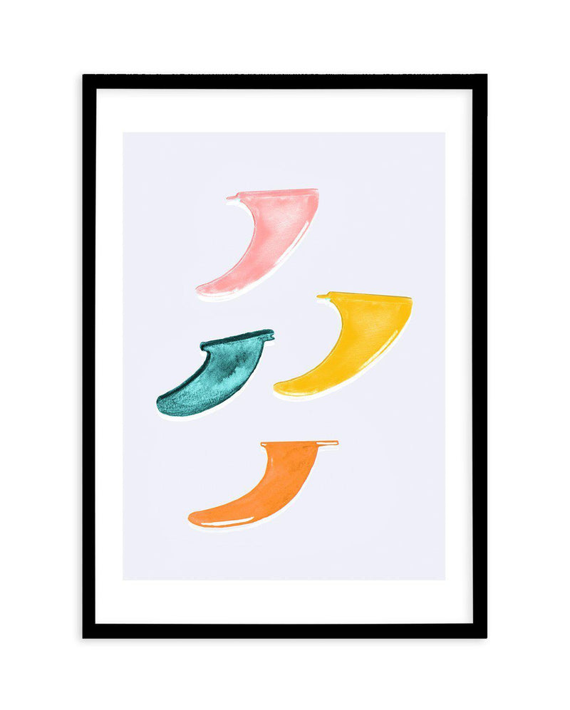 Surfboard Fins Art Print-PRINT-Olive et Oriel-Olive et Oriel-A4 | 8.3" x 11.7" | 21 x 29.7cm-Black-With White Border-Buy-Australian-Art-Prints-Online-with-Olive-et-Oriel-Your-Artwork-Specialists-Austrailia-Decorate-With-Coastal-Photo-Wall-Art-Prints-From-Our-Beach-House-Artwork-Collection-Fine-Poster-and-Framed-Artwork