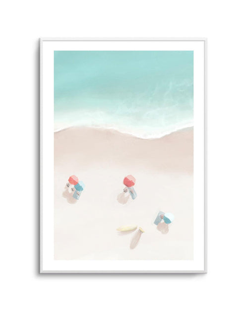 Surfers & Umbrellas I Art Print-PRINT-Olive et Oriel-Simmo-A5 | 5.8" x 8.3" | 14.8 x 21cm-Unframed Art Print-With White Border-Buy-Australian-Art-Prints-Online-with-Olive-et-Oriel-Your-Artwork-Specialists-Austrailia-Decorate-With-Coastal-Photo-Wall-Art-Prints-From-Our-Beach-House-Artwork-Collection-Fine-Poster-and-Framed-Artwork