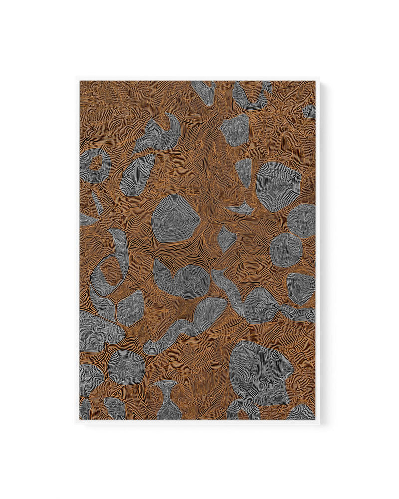 Systems | Burnt Orange by Leah Cummins | Framed Canvas Art Print