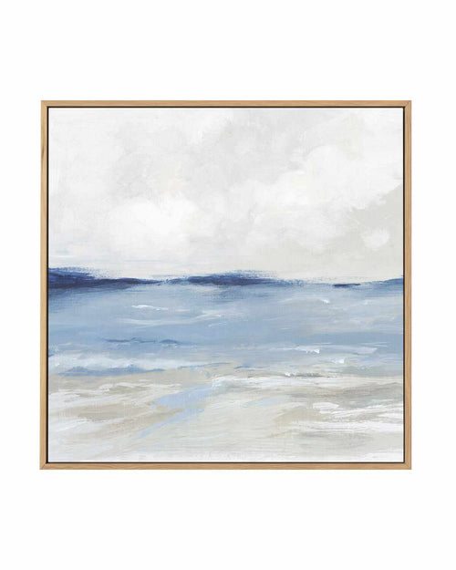 Tranquil Blue Beach | Framed Canvas Art Print