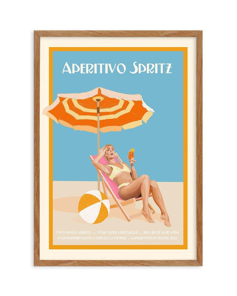 Aperitivo Spritz By Jenny Liz Rome Art Print-PRINT-Olive et Oriel-Olive et Oriel-50x70 cm | 19.6" x 27.5"-Walnut-With White Border-Buy-Australian-Art-Prints-Online-with-Olive-et-Oriel-Your-Artwork-Specialists-Austrailia-Decorate-With-Coastal-Photo-Wall-Art-Prints-From-Our-Beach-House-Artwork-Collection-Fine-Poster-and-Framed-Artwork
