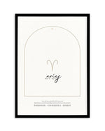Aries Star Sign Art Print-PRINT-Olive et Oriel-Olive et Oriel-A4 | 8.3" x 11.7" | 21 x 29.7cm-Black-With White Border-Buy-Australian-Art-Prints-Online-with-Olive-et-Oriel-Your-Artwork-Specialists-Austrailia-Decorate-With-Coastal-Photo-Wall-Art-Prints-From-Our-Beach-House-Artwork-Collection-Fine-Poster-and-Framed-Artwork