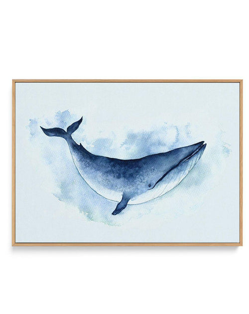 Blue Whale | LS | Framed Canvas-CANVAS-You can shop wall art online with Olive et Oriel for everything from abstract art to fun kids wall art. Our beautiful modern art prints and canvas art are available from large canvas prints to wall art paintings and our proudly Australian artwork collection offers only the highest quality framed large wall art and canvas art Australia - You can buy fashion photography prints or Hampton print posters and paintings on canvas from Olive et Oriel and have them 