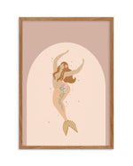 Boheme Mermaid II Art Print-PRINT-Olive et Oriel-Olive et Oriel-50x70 cm | 19.6" x 27.5"-Walnut-With White Border-Buy-Australian-Art-Prints-Online-with-Olive-et-Oriel-Your-Artwork-Specialists-Austrailia-Decorate-With-Coastal-Photo-Wall-Art-Prints-From-Our-Beach-House-Artwork-Collection-Fine-Poster-and-Framed-Artwork