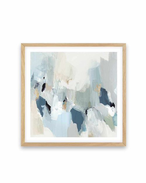 Coast I Square Art Print-PRINT-Order sage mint green framed abstract painting wall art prints online with Olive et Oriel Australia