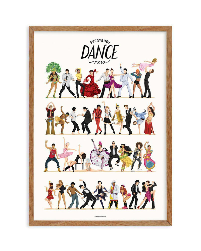 Dance | Draw Me A Song Collection Art Print-PRINT-Olive et Oriel-Olive et Oriel-50x70 cm | 19.6" x 27.5"-Walnut-With White Border-Buy-Australian-Art-Prints-Online-with-Olive-et-Oriel-Your-Artwork-Specialists-Austrailia-Decorate-With-Coastal-Photo-Wall-Art-Prints-From-Our-Beach-House-Artwork-Collection-Fine-Poster-and-Framed-Artwork