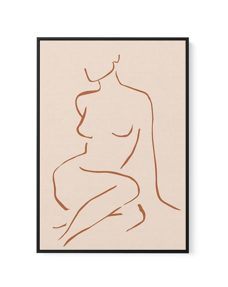 Female Form I | Terracotta | Framed Canvas-CANVAS-You can shop wall art online with Olive et Oriel for everything from abstract art to fun kids wall art. Our beautiful modern art prints and canvas art are available from large canvas prints to wall art paintings and our proudly Australian artwork collection offers only the highest quality framed large wall art and canvas art Australia - You can buy fashion photography prints or Hampton print posters and paintings on canvas from Olive et Oriel and