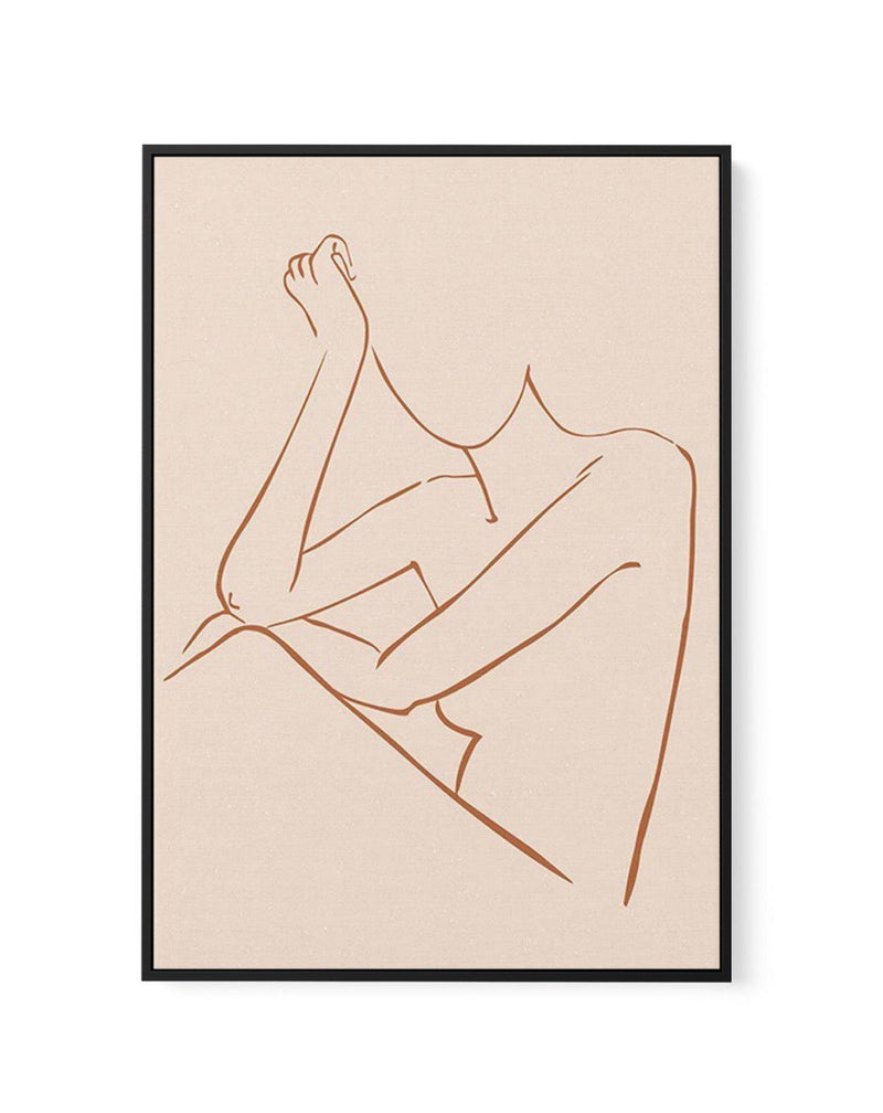 Female Form II | Terracotta | Framed Canvas-CANVAS-You can shop wall art online with Olive et Oriel for everything from abstract art to fun kids wall art. Our beautiful modern art prints and canvas art are available from large canvas prints to wall art paintings and our proudly Australian artwork collection offers only the highest quality framed large wall art and canvas art Australia - You can buy fashion photography prints or Hampton print posters and paintings on canvas from Olive et Oriel an