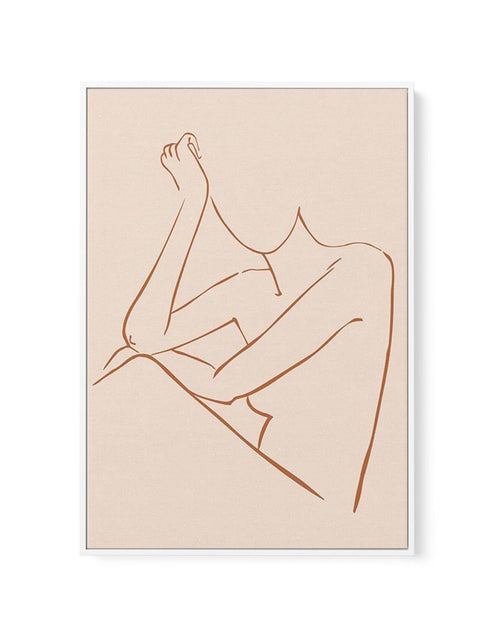 Female Form II | Terracotta | Framed Canvas-CANVAS-You can shop wall art online with Olive et Oriel for everything from abstract art to fun kids wall art. Our beautiful modern art prints and canvas art are available from large canvas prints to wall art paintings and our proudly Australian artwork collection offers only the highest quality framed large wall art and canvas art Australia - You can buy fashion photography prints or Hampton print posters and paintings on canvas from Olive et Oriel an