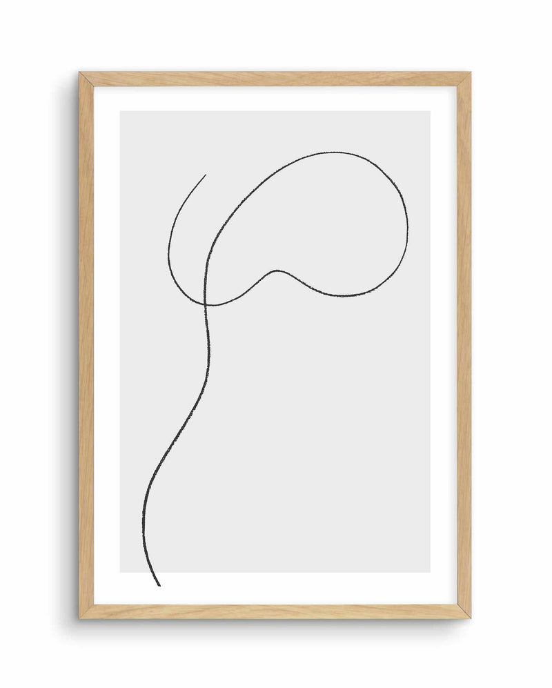 Female Line Art Print-PRINT-Olive et Oriel-Olive et Oriel-A5 | 5.8" x 8.3" | 14.8 x 21cm-Oak-With White Border-Buy-Australian-Art-Prints-Online-with-Olive-et-Oriel-Your-Artwork-Specialists-Austrailia-Decorate-With-Coastal-Photo-Wall-Art-Prints-From-Our-Beach-House-Artwork-Collection-Fine-Poster-and-Framed-Artwork