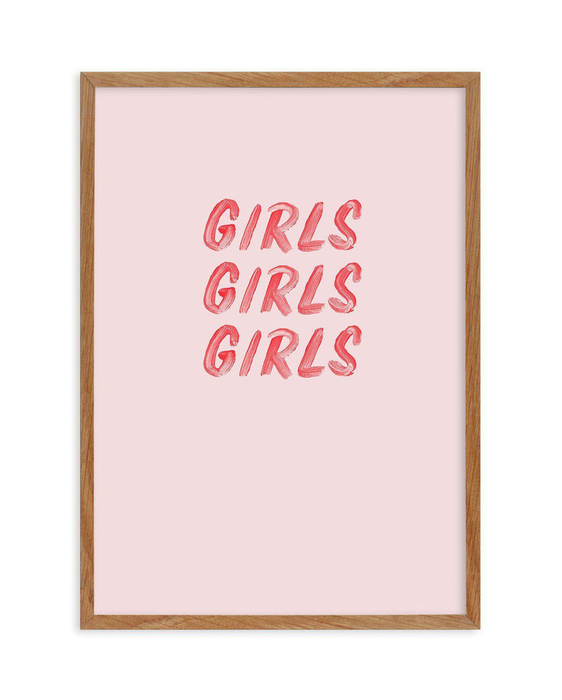 Girls Girls Girls Art Print-PRINT-Olive et Oriel-Olive et Oriel-50x70 cm | 19.6" x 27.5"-Walnut-With White Border-Buy-Australian-Art-Prints-Online-with-Olive-et-Oriel-Your-Artwork-Specialists-Austrailia-Decorate-With-Coastal-Photo-Wall-Art-Prints-From-Our-Beach-House-Artwork-Collection-Fine-Poster-and-Framed-Artwork