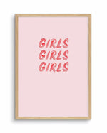 Girls Girls Girls Art Print-PRINT-Olive et Oriel-Olive et Oriel-A5 | 5.8" x 8.3" | 14.8 x 21cm-Oak-With White Border-Buy-Australian-Art-Prints-Online-with-Olive-et-Oriel-Your-Artwork-Specialists-Austrailia-Decorate-With-Coastal-Photo-Wall-Art-Prints-From-Our-Beach-House-Artwork-Collection-Fine-Poster-and-Framed-Artwork