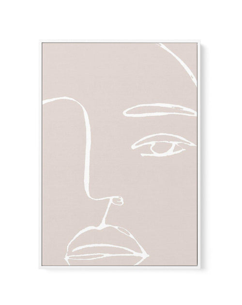 Her Face | Line Art | Framed Canvas-CANVAS-You can shop wall art online with Olive et Oriel for everything from abstract art to fun kids wall art. Our beautiful modern art prints and canvas art are available from large canvas prints to wall art paintings and our proudly Australian artwork collection offers only the highest quality framed large wall art and canvas art Australia - You can buy fashion photography prints or Hampton print posters and paintings on canvas from Olive et Oriel and have t