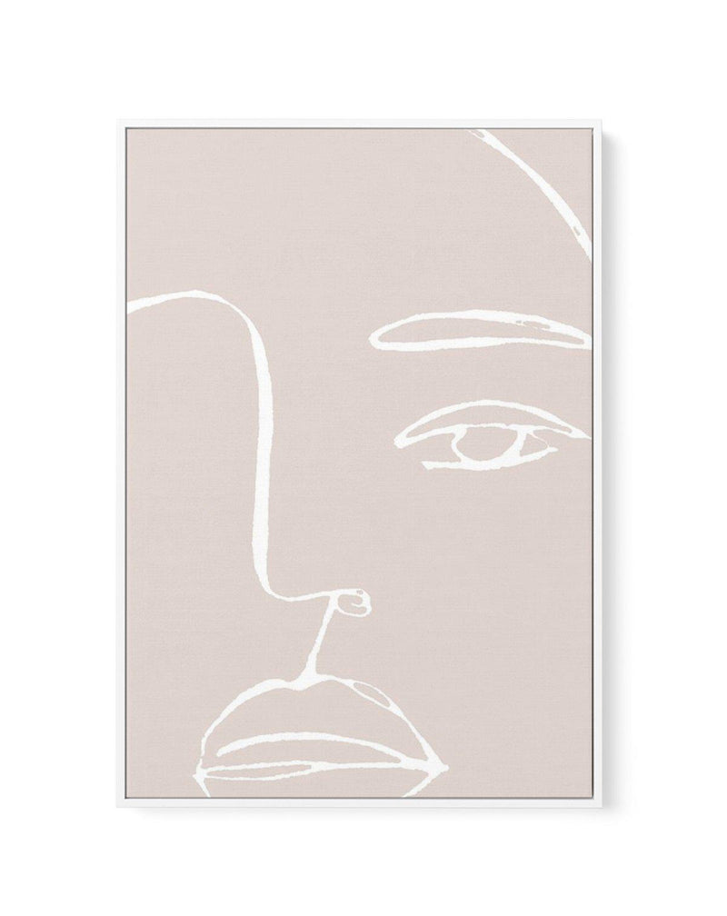 Her Face | Line Art | Framed Canvas-CANVAS-You can shop wall art online with Olive et Oriel for everything from abstract art to fun kids wall art. Our beautiful modern art prints and canvas art are available from large canvas prints to wall art paintings and our proudly Australian artwork collection offers only the highest quality framed large wall art and canvas art Australia - You can buy fashion photography prints or Hampton print posters and paintings on canvas from Olive et Oriel and have t