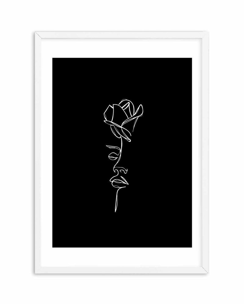 Her Wild Rose | B&W Art Print-PRINT-Olive et Oriel-Olive et Oriel-A4 | 8.3" x 11.7" | 21 x 29.7cm-White-With White Border-Buy-Australian-Art-Prints-Online-with-Olive-et-Oriel-Your-Artwork-Specialists-Austrailia-Decorate-With-Coastal-Photo-Wall-Art-Prints-From-Our-Beach-House-Artwork-Collection-Fine-Poster-and-Framed-Artwork