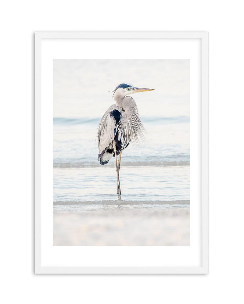 Heron No I Art Print-PRINT-Olive et Oriel-Olive et Oriel-A5 | 5.8" x 8.3" | 14.8 x 21cm-White-With White Border-Buy-Australian-Art-Prints-Online-with-Olive-et-Oriel-Your-Artwork-Specialists-Austrailia-Decorate-With-Coastal-Photo-Wall-Art-Prints-From-Our-Beach-House-Artwork-Collection-Fine-Poster-and-Framed-Artwork