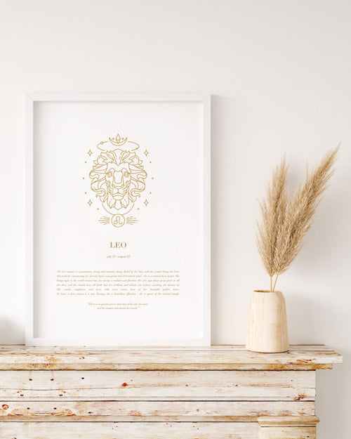 Leo | Celestial Zodiac Art Print-PRINT-Olive et Oriel-Olive et Oriel-Buy-Australian-Art-Prints-Online-with-Olive-et-Oriel-Your-Artwork-Specialists-Austrailia-Decorate-With-Coastal-Photo-Wall-Art-Prints-From-Our-Beach-House-Artwork-Collection-Fine-Poster-and-Framed-Artwork