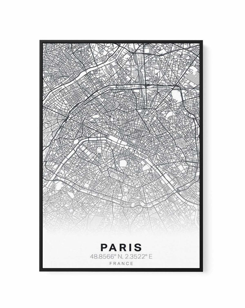 Line Art Map Of Paris | Framed Canvas-CANVAS-You can shop wall art online with Olive et Oriel for everything from abstract art to fun kids wall art. Our beautiful modern art prints and canvas art are available from large canvas prints to wall art paintings and our proudly Australian artwork collection offers only the highest quality framed large wall art and canvas art Australia - You can buy fashion photography prints or Hampton print posters and paintings on canvas from Olive et Oriel and have