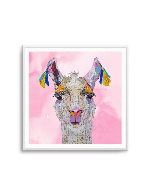 Llama Read About It Art Print-PRINT-Olive et Oriel-PI Creative Contract 2-70x70 cm | 27.5" x 27.5"-White-With White Border-Buy-Australian-Art-Prints-Online-with-Olive-et-Oriel-Your-Artwork-Specialists-Austrailia-Decorate-With-Coastal-Photo-Wall-Art-Prints-From-Our-Beach-House-Artwork-Collection-Fine-Poster-and-Framed-Artwork
