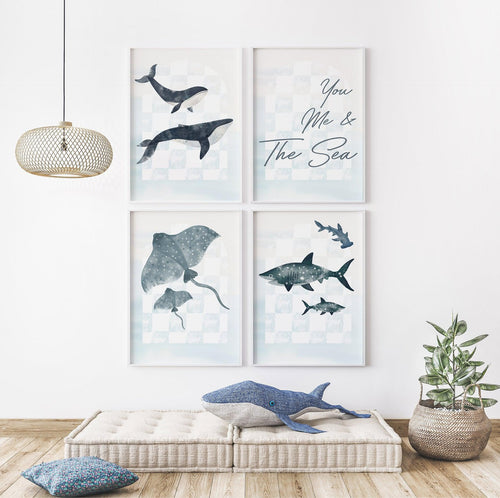 Sharks Art Print-PRINT-Olive et Oriel-Olive et Oriel-Buy-Australian-Art-Prints-Online-with-Olive-et-Oriel-Your-Artwork-Specialists-Austrailia-Decorate-With-Coastal-Photo-Wall-Art-Prints-From-Our-Beach-House-Artwork-Collection-Fine-Poster-and-Framed-Artwork
