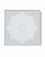 Mandala | Pale Blue SQ | Framed Canvas-CANVAS-You can shop wall art online with Olive et Oriel for everything from abstract art to fun kids wall art. Our beautiful modern art prints and canvas art are available from large canvas prints to wall art paintings and our proudly Australian artwork collection offers only the highest quality framed large wall art and canvas art Australia - You can buy fashion photography prints or Hampton print posters and paintings on canvas from Olive et Oriel and hav