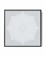 Mandala | Pale Blue SQ | Framed Canvas-CANVAS-You can shop wall art online with Olive et Oriel for everything from abstract art to fun kids wall art. Our beautiful modern art prints and canvas art are available from large canvas prints to wall art paintings and our proudly Australian artwork collection offers only the highest quality framed large wall art and canvas art Australia - You can buy fashion photography prints or Hampton print posters and paintings on canvas from Olive et Oriel and hav