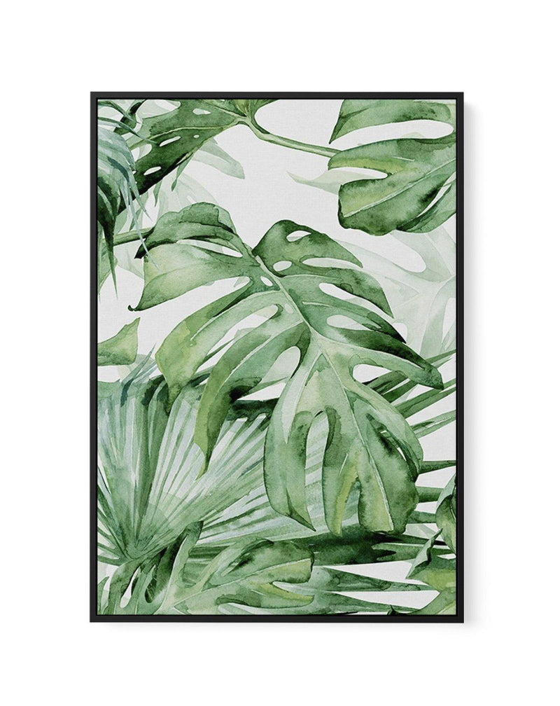 Monstera in Watercolour I | Framed Canvas-CANVAS-You can shop wall art online with Olive et Oriel for everything from abstract art to fun kids wall art. Our beautiful modern art prints and canvas art are available from large canvas prints to wall art paintings and our proudly Australian artwork collection offers only the highest quality framed large wall art and canvas art Australia - You can buy fashion photography prints or Hampton print posters and paintings on canvas from Olive et Oriel and 