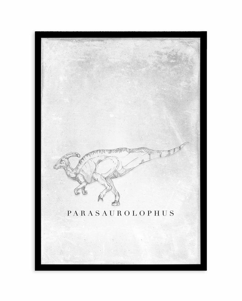 Parasaurolophus PT | Dinosaur Collection Art Print-PRINT-Olive et Oriel-Olive et Oriel-A5 | 5.8" x 8.3" | 14.8 x 21cm-Black-With White Border-Buy-Australian-Art-Prints-Online-with-Olive-et-Oriel-Your-Artwork-Specialists-Austrailia-Decorate-With-Coastal-Photo-Wall-Art-Prints-From-Our-Beach-House-Artwork-Collection-Fine-Poster-and-Framed-Artwork