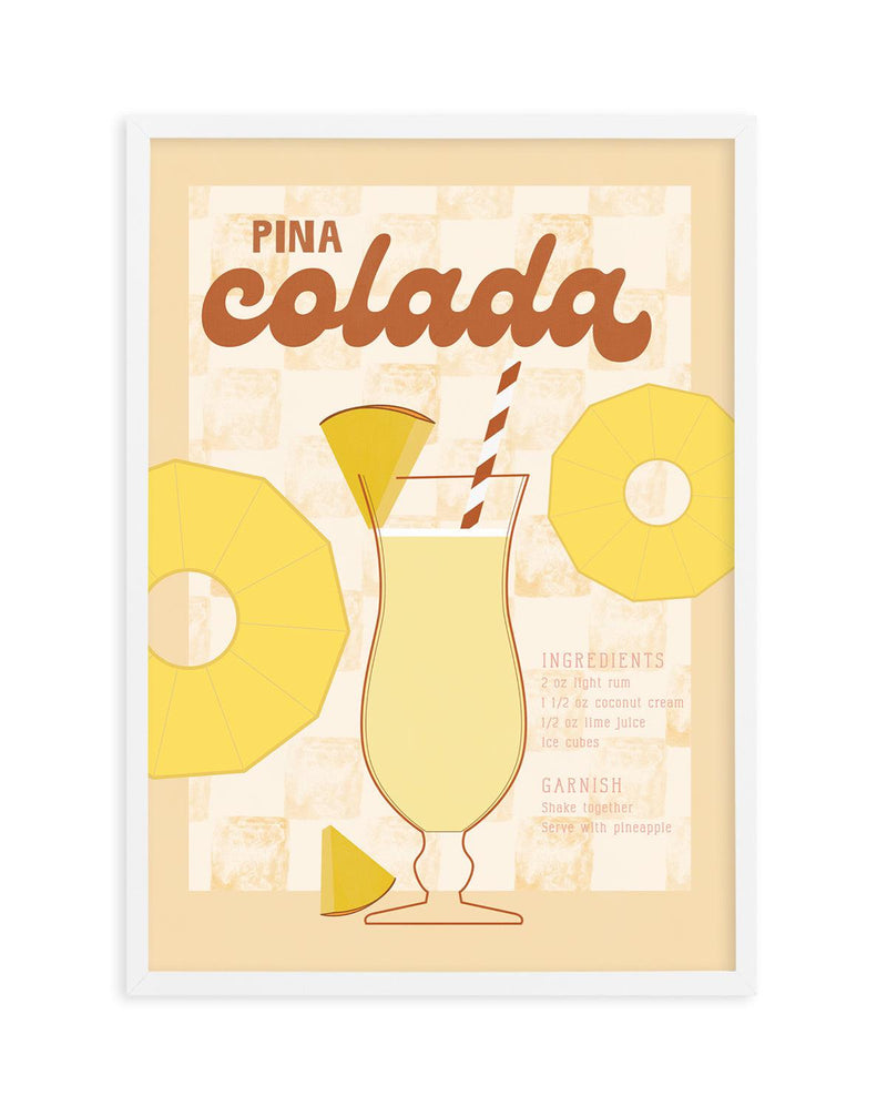 Pina Colada Art Print-PRINT-Olive et Oriel-Olive et Oriel-A5 | 5.8" x 8.3" | 14.8 x 21cm-White-With White Border-Buy-Australian-Art-Prints-Online-with-Olive-et-Oriel-Your-Artwork-Specialists-Austrailia-Decorate-With-Coastal-Photo-Wall-Art-Prints-From-Our-Beach-House-Artwork-Collection-Fine-Poster-and-Framed-Artwork