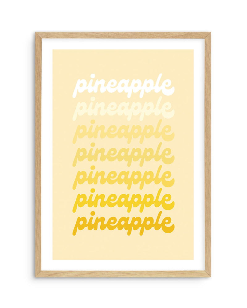 Pineapple Art Print-PRINT-Olive et Oriel-Olive et Oriel-A5 | 5.8" x 8.3" | 14.8 x 21cm-Oak-With White Border-Buy-Australian-Art-Prints-Online-with-Olive-et-Oriel-Your-Artwork-Specialists-Austrailia-Decorate-With-Coastal-Photo-Wall-Art-Prints-From-Our-Beach-House-Artwork-Collection-Fine-Poster-and-Framed-Artwork