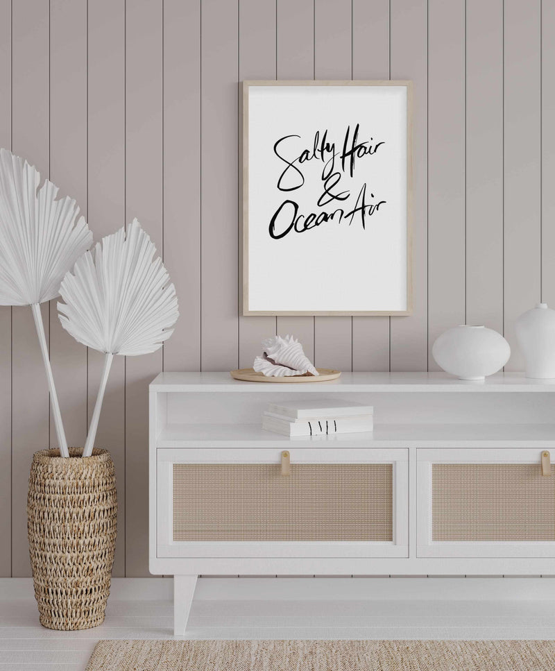 Salty Hair & Ocean Air | Hand scripted Art Print-PRINT-Olive et Oriel-Olive et Oriel-Buy-Australian-Art-Prints-Online-with-Olive-et-Oriel-Your-Artwork-Specialists-Austrailia-Decorate-With-Coastal-Photo-Wall-Art-Prints-From-Our-Beach-House-Artwork-Collection-Fine-Poster-and-Framed-Artwork