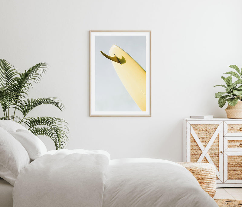 Single Fin Burnt Lemon by Mario Stefanelli Art Print-PRINT-Olive et Oriel-Mario Stefanelli-Buy-Australian-Art-Prints-Online-with-Olive-et-Oriel-Your-Artwork-Specialists-Austrailia-Decorate-With-Coastal-Photo-Wall-Art-Prints-From-Our-Beach-House-Artwork-Collection-Fine-Poster-and-Framed-Artwork
