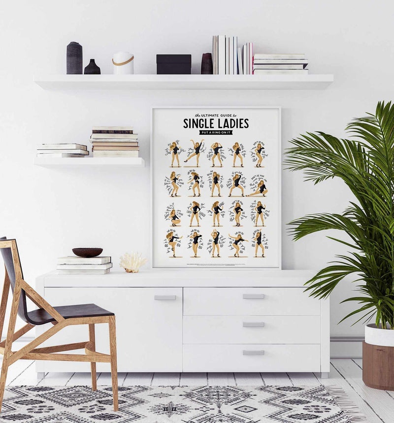 Single Ladies | Draw Me A Song Collection Art Print-PRINT-Olive et Oriel-Olive et Oriel-Buy-Australian-Art-Prints-Online-with-Olive-et-Oriel-Your-Artwork-Specialists-Austrailia-Decorate-With-Coastal-Photo-Wall-Art-Prints-From-Our-Beach-House-Artwork-Collection-Fine-Poster-and-Framed-Artwork