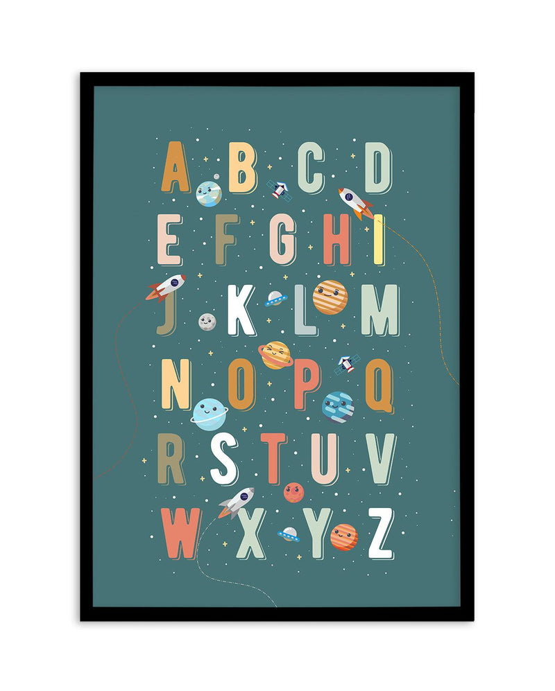 Solar Alphabet Art Print-PRINT-Olive et Oriel-Olive et Oriel-A5 | 5.8" x 8.3" | 14.8 x 21cm-Black-With White Border-Buy-Australian-Art-Prints-Online-with-Olive-et-Oriel-Your-Artwork-Specialists-Austrailia-Decorate-With-Coastal-Photo-Wall-Art-Prints-From-Our-Beach-House-Artwork-Collection-Fine-Poster-and-Framed-Artwork