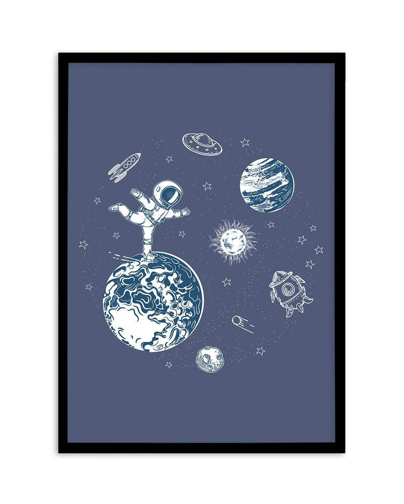 Space Skate Art Print-PRINT-Olive et Oriel-Olive et Oriel-A5 | 5.8" x 8.3" | 14.8 x 21cm-Black-With White Border-Buy-Australian-Art-Prints-Online-with-Olive-et-Oriel-Your-Artwork-Specialists-Austrailia-Decorate-With-Coastal-Photo-Wall-Art-Prints-From-Our-Beach-House-Artwork-Collection-Fine-Poster-and-Framed-Artwork