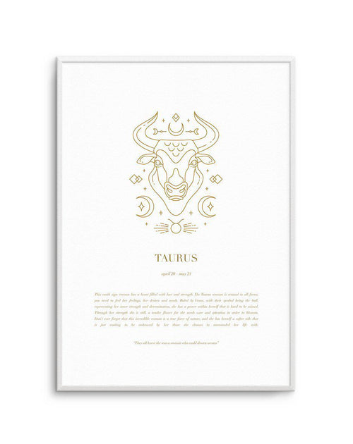 Taurus | Celestial Zodiac Art Print-PRINT-Olive et Oriel-Olive et Oriel-A4 | 8.3" x 11.7" | 21 x 29.7cm-Unframed Art Print-With White Border-Buy-Australian-Art-Prints-Online-with-Olive-et-Oriel-Your-Artwork-Specialists-Austrailia-Decorate-With-Coastal-Photo-Wall-Art-Prints-From-Our-Beach-House-Artwork-Collection-Fine-Poster-and-Framed-Artwork