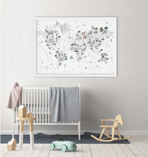 World Map | Wilderness Art Print-PRINT-Olive et Oriel-Olive et Oriel-Buy-Australian-Art-Prints-Online-with-Olive-et-Oriel-Your-Artwork-Specialists-Austrailia-Decorate-With-Coastal-Photo-Wall-Art-Prints-From-Our-Beach-House-Artwork-Collection-Fine-Poster-and-Framed-Artwork