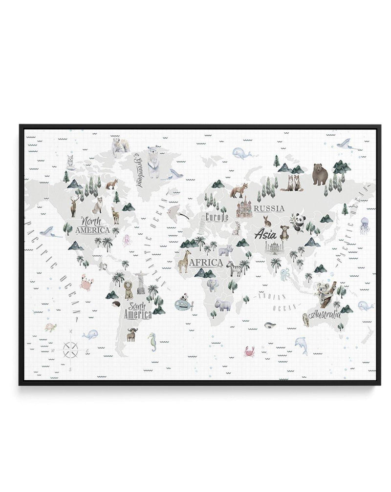 World Map | Wilderness | Framed Canvas-CANVAS-You can shop wall art online with Olive et Oriel for everything from abstract art to fun kids wall art. Our beautiful modern art prints and canvas art are available from large canvas prints to wall art paintings and our proudly Australian artwork collection offers only the highest quality framed large wall art and canvas art Australia - You can buy fashion photography prints or Hampton print posters and paintings on canvas from Olive et Oriel and hav