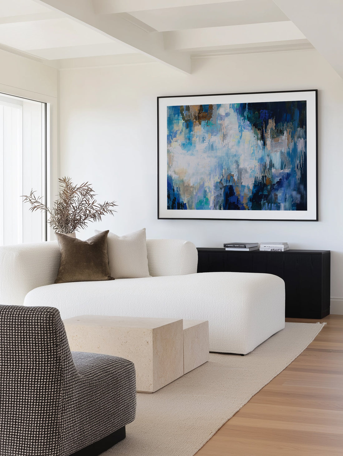 Blue Abstract Art: How to Choose and Style the Most Livable Colour on Your Walls