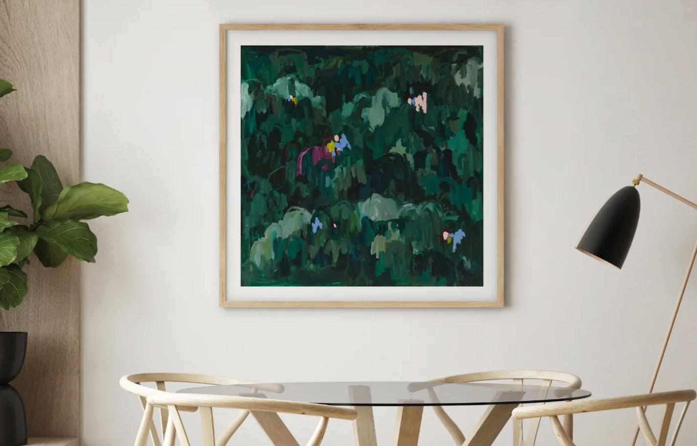 Green Abstract Wall Art