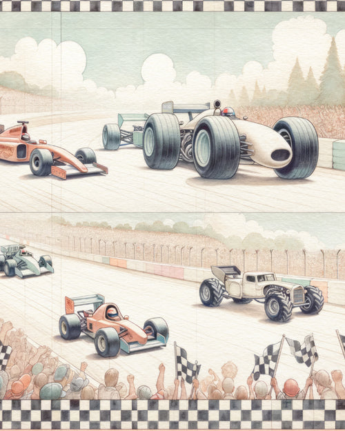Race Track Fun Wallpaper Mural