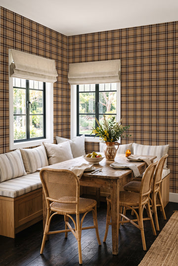 Oakridge Tartan in Brown Wallpaper
