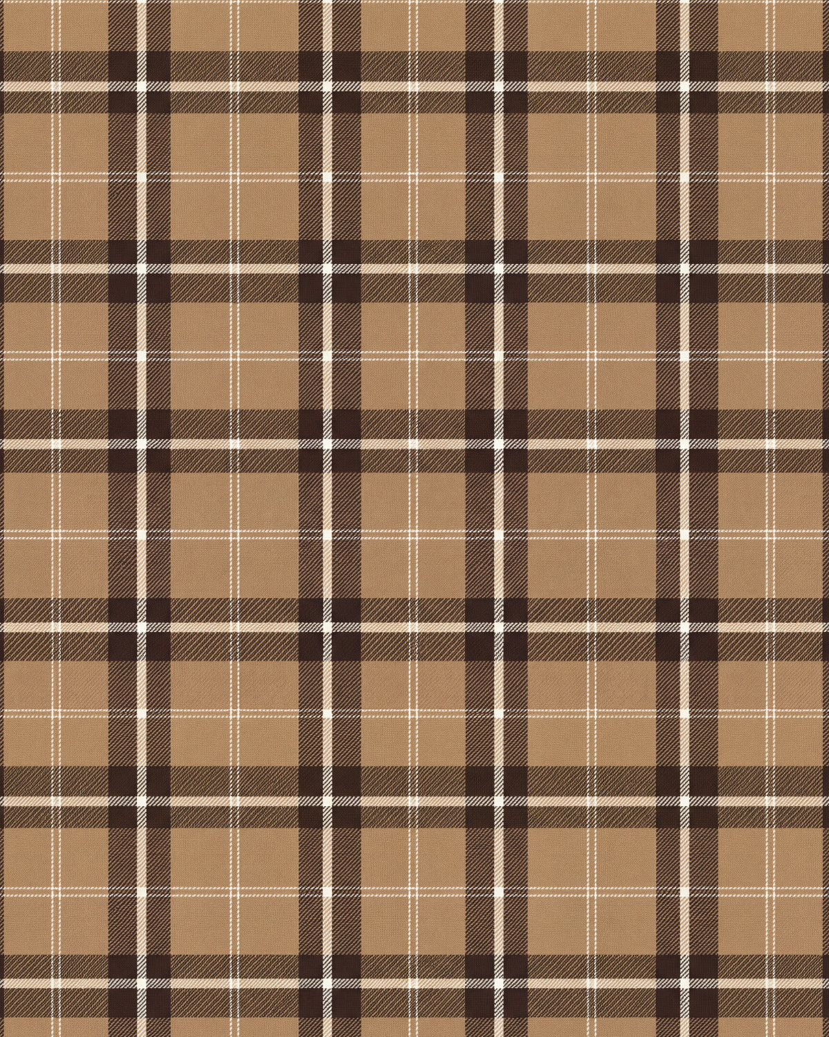 Oakridge Tartan in Brown Wallpaper