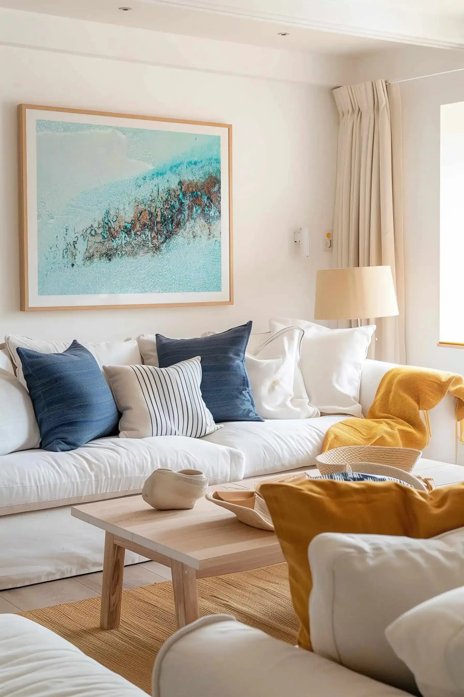 11 Mile Beach, Esperance | Aerial Photo Wall Art Print from Olive et Oriel where you can shop wallpaper and artworks online