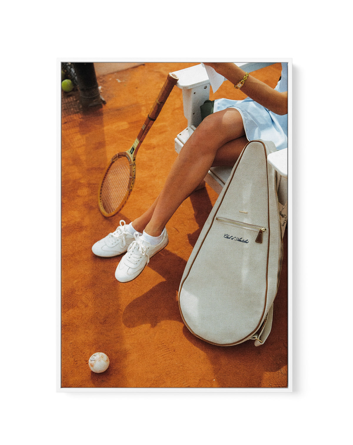 Tennis Club, Antibes by Carson Grzegorczyk | Framed Canvas Art Print