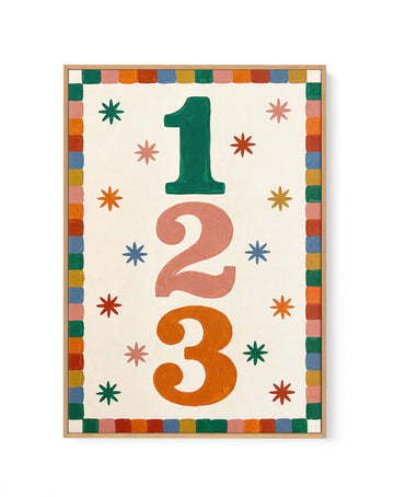 123 | Framed Canvas Wall Art