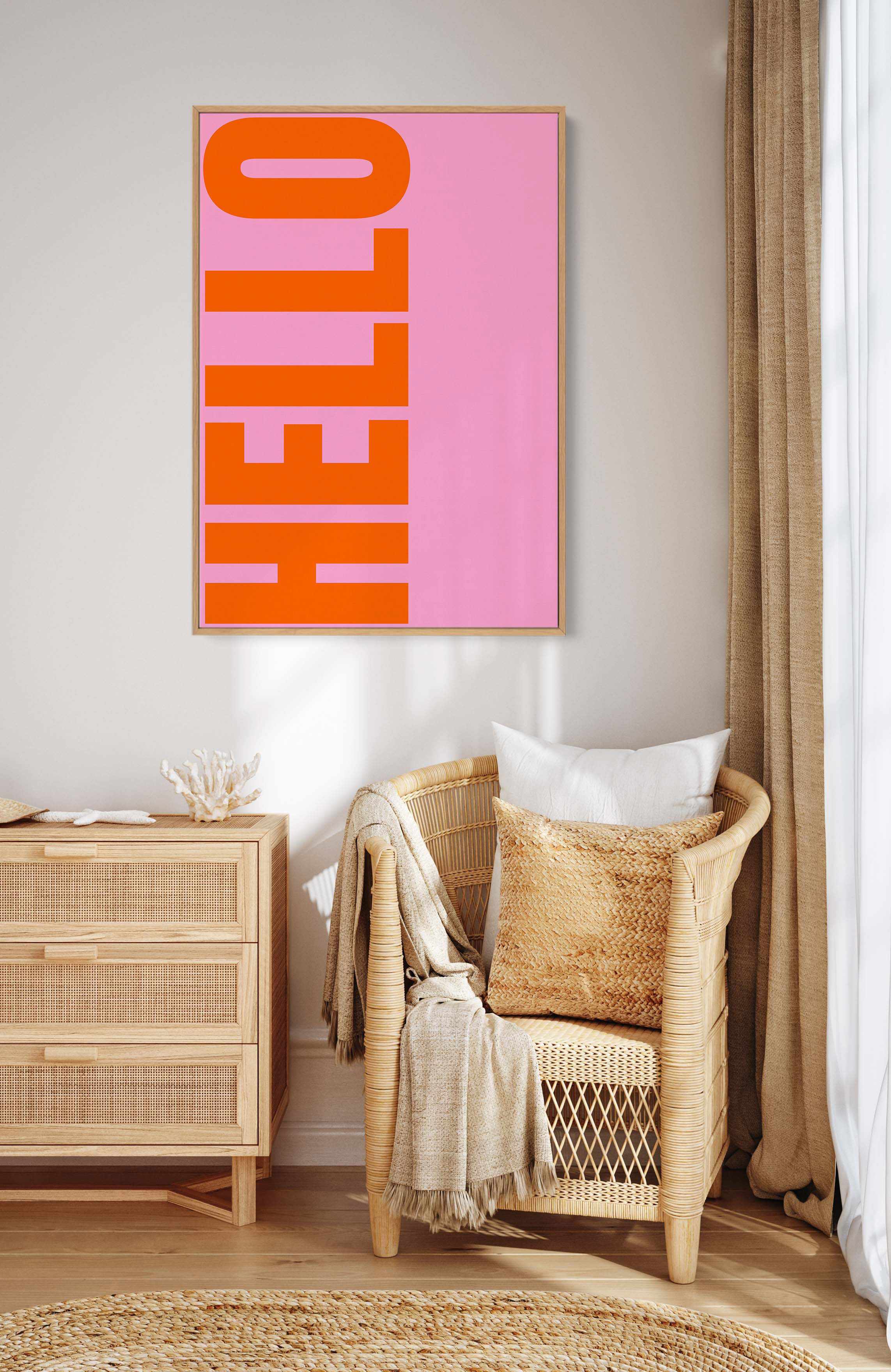 Hello By Athene Fritsch | Framed Canvas Art Print